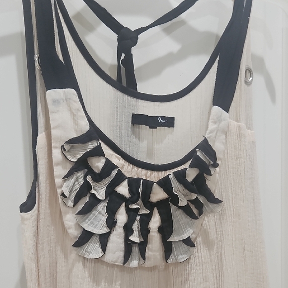 Ryu Cream Tiered Ruffled Sundress - Picture 3 of 6